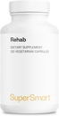 Supersmart - Rehab (erweiterte Formel) - mit Kudzu, Silymarin, Ginger Root, Benfotiamine - All-in-1 Supplement | Non-GMO & Gluten Free - 120 vegetarische Kapseln