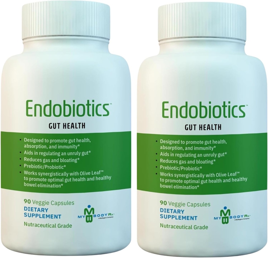 Endobiotics Gut Support Supplement - Reiche Mischung aus acht Beneficial Bakterien für optimale Verdauungs-90 Kapseln 2pk