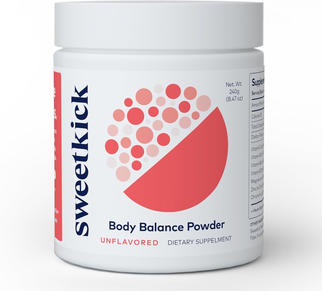 Sweetkick Zucker Craving Suppressant - Multivitamin-Pulver, Stop Zucker Cravings Supplement, Prebiotic Powder, Prebiotic Drink and Gut Health Powder - Präbiotic Blend, Unflavored (30 Portionen)