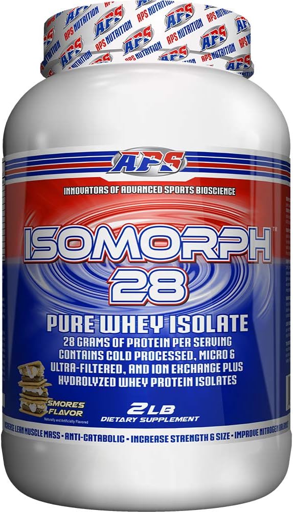 APS Nutrition Isomorph 28 Protein Powder | Pure Whey Isolate | Kalt gepresst, Ultra-gefiltert, & Ionenaustausch Isoliert | 28g Protein | 2 Pfund (S’Mores)
