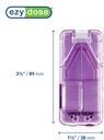 Ezy Dose Pille Cutter und Splitter mit Spender, Schneiden Pillen, Vitamine, Tabletten, Edelstahl Klinge, Reisen Sized, Farben Mai Vary (Pack von 2)