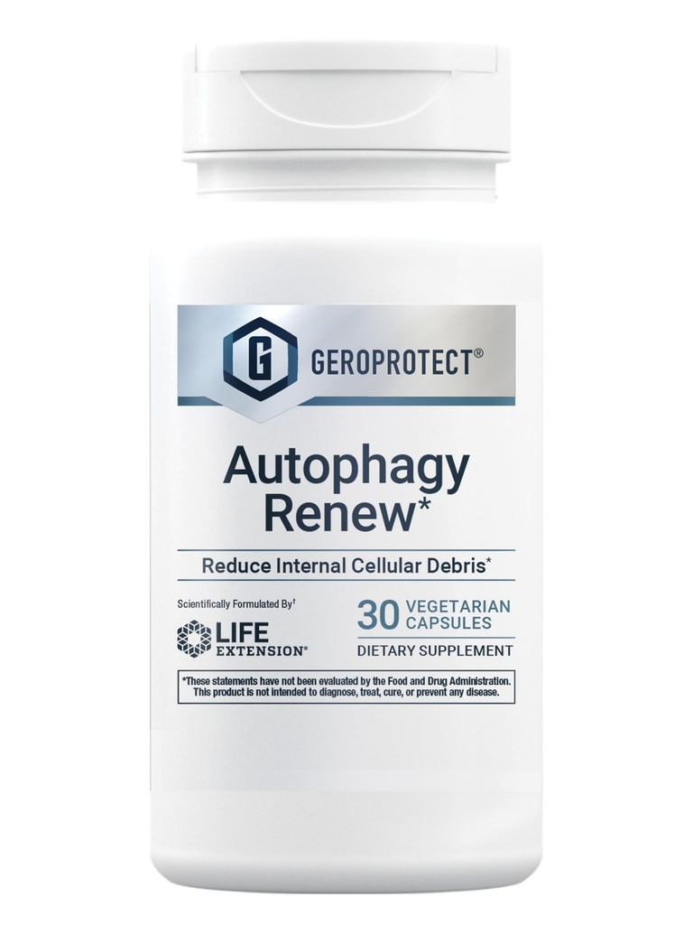 Life Extension GEROPROTECT® Autophagy Renew, Luteolin, Piperlongumin, Cellular Health Support, Healthy Aging, Glutenfrei, Non-GMO, Vegetarisch, 30 Kapseln