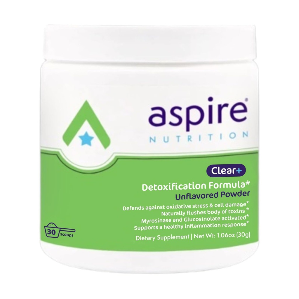 Aspire Nutrition Bio-Clear Detoxification 30 Tage Versorgung Nahrungsergänzung Unflavored Powder