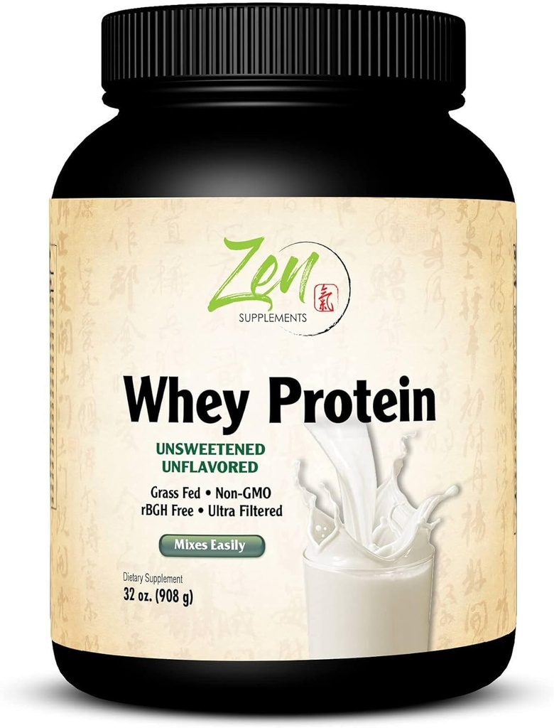 Zen Supplements - Bio Gras Fed Whey Protein 19g Pro Servieren Keto Friendly - Entflammt 32 Oz-Powder