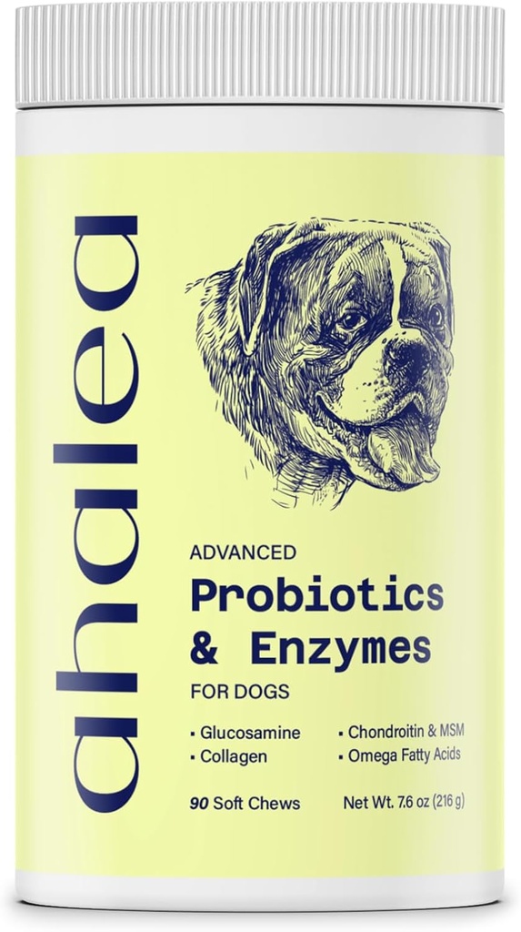 Probiotics for Dogs- Dog Probiotics for Digestive Health, Support Gut Health, Diarrhea, Digestive Health & Seasonal Allergies, 90 Count 2 Billion CFUs