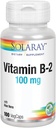 SOLARAY Vitamin B-2 Riboflavin 100 mg mit Aloe Vera | Gesunde Energie Stoffwechsel, Haut, Haar & Nägel | 100 CT