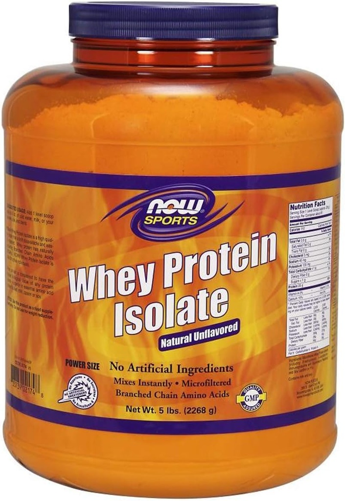 NOW Sport Whey Protein Isolate, 5-Pfund