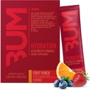 RAW Elektrolyte Pulver Hydration Getränke Mix Packets, BUM Hydrate (Fruit Punch, 20 Portionen) - Elektrolyt Hydration Packets unterstützt Muskelfunktion & Endurance - Keto freie Elektrolyte Pulverpackets