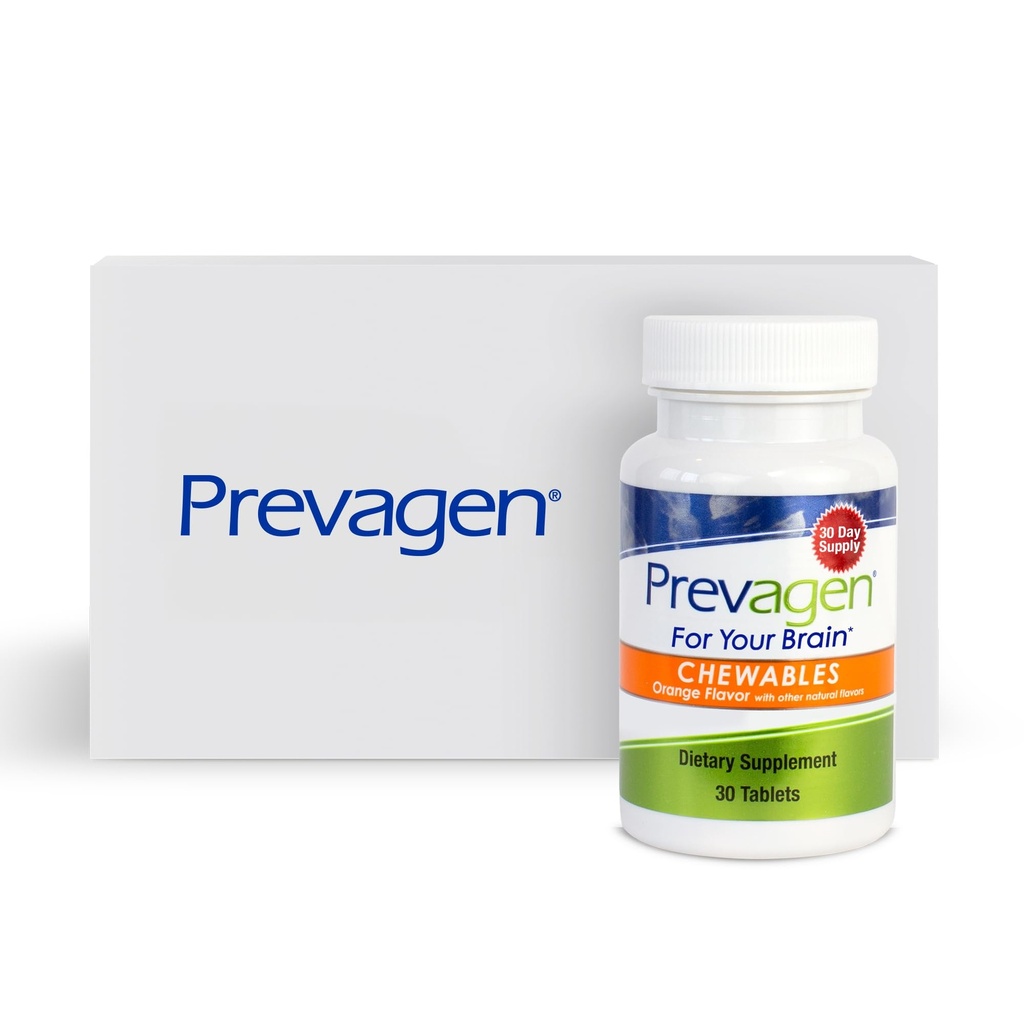 Prevagen Regular Strength Orange Chewables - 30 Tabletten (1 Monat Versorgung) | Formuliert für Ihr Gehirn | 10mg Apoaequorin Plus Vitamin D3