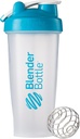 BlenderBottle Classic Loop Top Shaker Bottle, 28-Ounce, Klar/Aqua