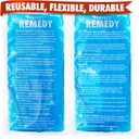 Perfekte Remedy 2-Pack Gel Ice Packs für Verletzungen Wiederverwendbar, Hot & Cold Pack Das ist langlebig, weich & flexibel, schnell Relief & Erholung (blau, Reg 2PK)