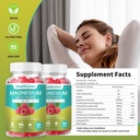 1 Pack Magnesium Glycinate Gummis für Erwachsene & Kinder, beste Magnesiumergänzung Gummy für Schlaf, Stress & Muskelrelief & Nerve Gesundheit, 60 Zähler