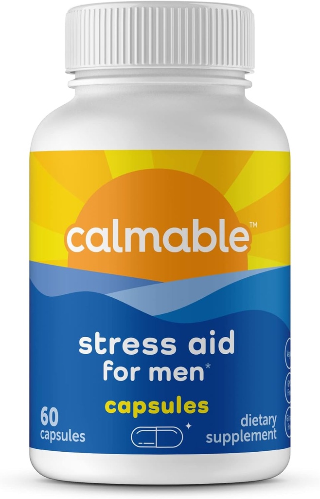 Stress-Relief-Hilfe für Männer - fühlen Sie sich glücklich, ruhig, konzentriert und entspannt und The Most Vibrant You - Vegan - mit Maca und Ashwagandha - Stress-Unterstützung Vitamin-Diätsergänzung - 60 Kapseln