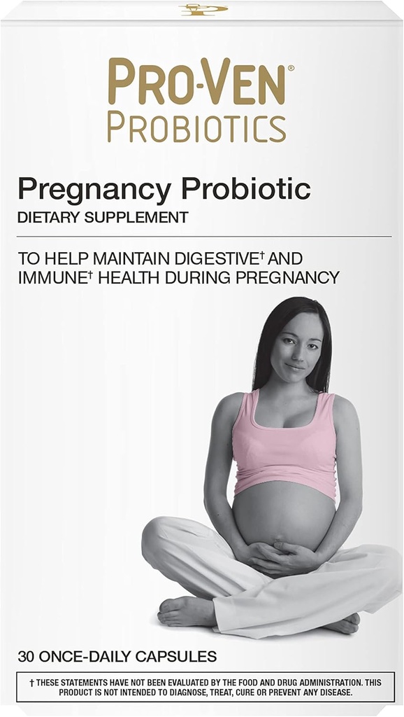 Pränataler Probiotikum für Frauen mit Vitamin C & Calcium | Schwangerschaft & Stillen Unterstützung | Verdauungs- und Immungesundheit | Sicher für Mama & Baby | 30 Vegetarische Kapseln | Gluten & Lactose frei