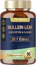 Totaria Mullein Kapseln mit Calendula für Lung Detox & Cleanse, Mullein Blatt Extrakt für Lunge Kräuterergänzungen für respiratorische Gesundheit & Immunität - 90 Vegan Caps