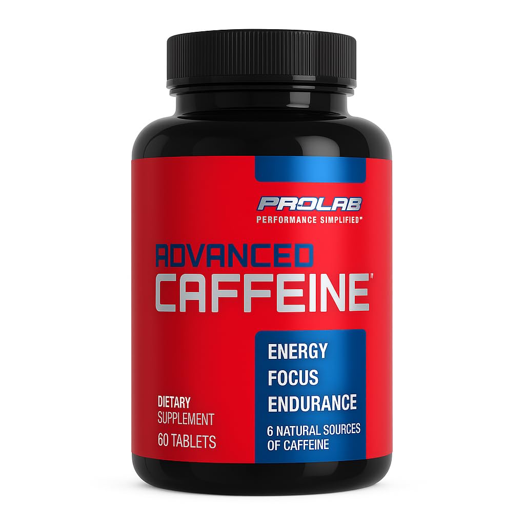 ProLab Nutrition Advanced Caffeine 200mg, Fast-Acting Natural Caffeine Tabletten mit Grüner Tee-Extrakt, Clean Energy, Mental Focus (60 Count (Pack von 1))