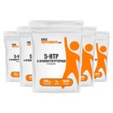 BulkSupplements.com 5-HTP Pulver - 5-Hydroxytryptophan, 5 HTP Supplement - 5-HTP 200mg, Mood Support Supplement - Glutenfrei, 200mg pro Servierung, 5kg (11 lbs) (Pack mit 5)