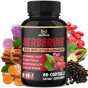 Berberine mit Ceylon Cinnamon, Turmeric, Milk Thistle, Artichoke, Black Pepper - 60 Count - Pack von 1