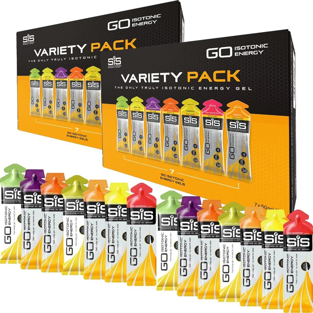 SiS Science In Sport Running Energy Gels, voll von Elektrolyten, gut für Hydration, Flavor Variety Pack, Vegan, Gluten & Dairy kostenlos, 14 x 60ml, Orange