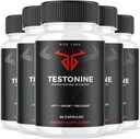 rize labs (5 Pack) Testonine Male Supplement, Testonine Kapseln für Männer, Testonine Maximum Strength Formula, Testonine All-Natural Pille für Muskelkraft, Testonine Bewertungen (300 Kapseln)