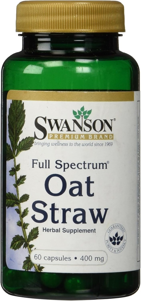 Swanson Full Spectrum Oat Straw 400 Milligramme 60 Kapseln