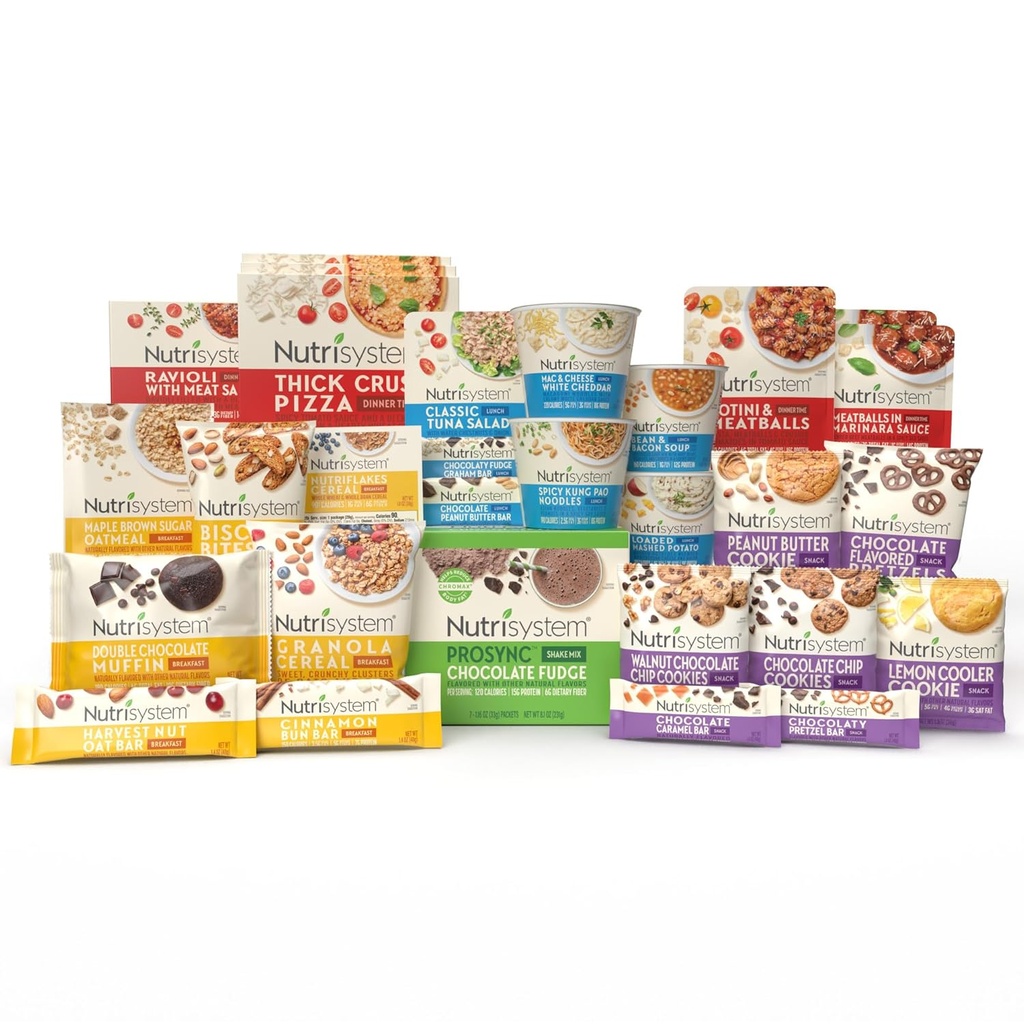 Nutrisystem® Fast Five 7-Day Diet Kit, 28 Delicious Meals & Snacks Plus Chocolate Protein ProSync Shakes