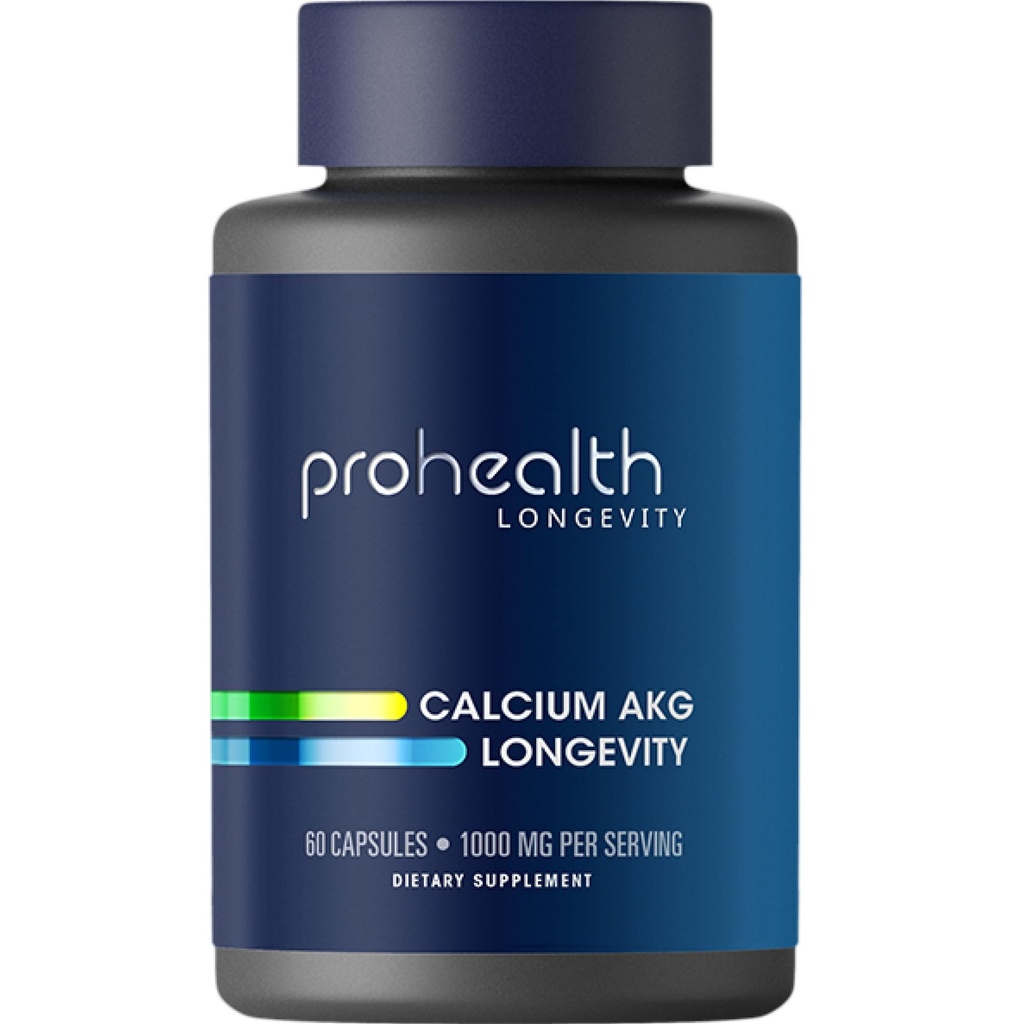 ProHealth, Ca AKG Supplement (Alpha Ketoglutarate) (1.000 mg pro 2 Kapsel Servieren, 60 Kapseln). Unterstützt Metabolische Funktion und gesunde Alterung Prozesse.