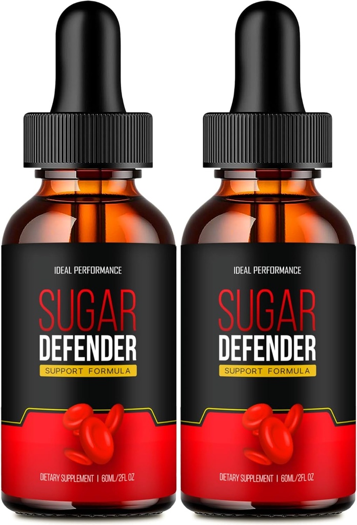 IDEAL PERFORMANCE Sugar Defender Drops, Sugar Defender Supplement Liquid Drops - Maximale Stärke, SugarDefender Gesundheit und Wellness Alle natürlichen Formel, SugarDefender Liquid Reviews (2 Pack)
