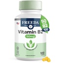 Freeda Vitamin B2 Riboflavin 50mg – Energie & Nervous System Support – Kosher, Vegan, Glutenfreie B2 Ergänzung für Gehirn & Stoffwechsel – (100 Ct)