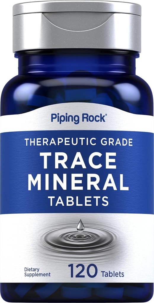 Piping Rock Trace Minerals Ergänzungen | 120 Tabletten | Therapeutic Grade | Pillen für Männer und Frauen | Non GMO, Glutenfrei