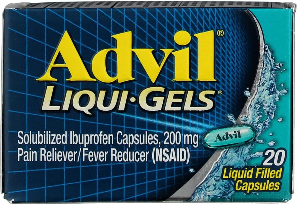 Advil Pain Reliever/Fever Reducer Liqui-Gels 20 CP - Kaufen Sie Pakete und speichern (Pack von 2)