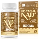 1500 MG Liposomal NAD+, 98%+ Absorption, NAD+ Ergänzung für Frauen und Männer mit TMG, für Aging Defense, Cellular Energy, Heart & Brain Function, Longevity, 60 Softgels