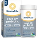 Renew Life Probiotic Adult 50 Plus Probiotic Capsules, Daily Supplement unterstützt Urinary, Digestive and Immune Health, L. Rhamnosus GG, Dairy, Soy und glutenfrei, 30 Billion CFU, 30 Count