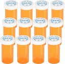 Kunststoff Medizin Pillen Flaschen mit kinderbeständigen Kappen - Push Down und Turn - Verschreibungspflichtige Vial, Medizin Container, Pillen Cases Dispenser Organizer (12pcs, 30 Dram)