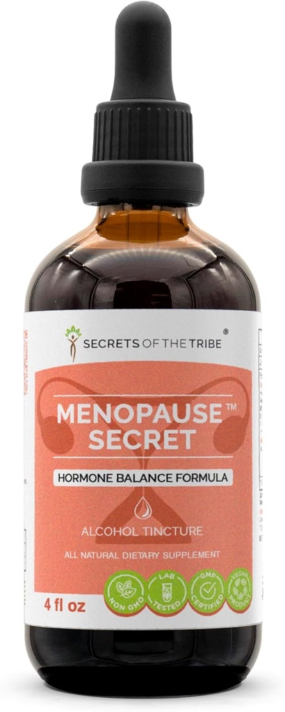 Secrets of the Tribe - Menopause Secret, Kräuterergänzung Blend Tropfen Alkohol-Flüssig-Extrakt, Hormon Balance Formel (4 fl oz)