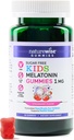 NatureWise Kids Melatonin 1 mg Sugar-Free Gummis für Kinder Alter 4 & Up - Non-Habit Forming Sleep Aid - Erdbeeren Flavored - Vegan, keine Gluten, Non-GMO - 60 Count[2-Monat Supply]