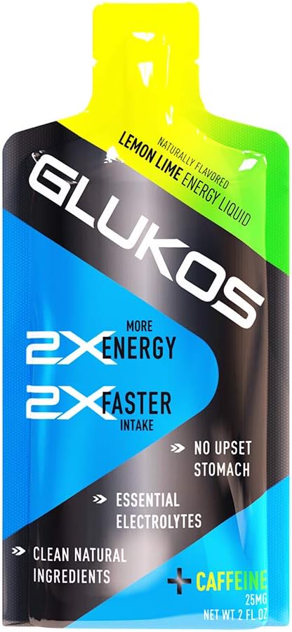 Glukos Energy Gels für Läufer 2oz Pakete, Laufgele mit Elektrolyten, Tray von 12 Zähler