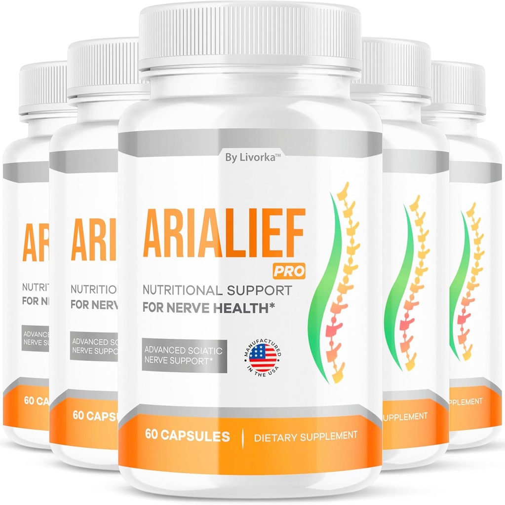 (5 Pack) Arialief Pro Kapseln für Sciatica, Arialeaf Ernährungsunterstützung für Nerve Gesundheit, Arialeaf Prime Palm Sciatica, Aria Leaf Primepalm Aria LIEF Vitamin, 5 Monate