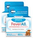 Feverall Infant Acetaminophen Suppositories 6 Rectal Suppositories 80mg Jeder Schmerz Reliever/Fever Reducer. Paraben Free, Keine künstlichen Farben oder andere Konservierungsstoffe. Alter 6-36 Monate. Wert 3 Pack.