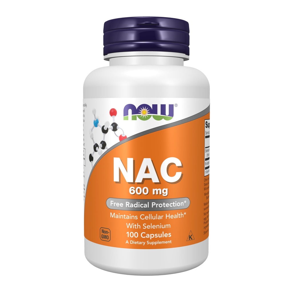 JETZT Ergänzungen, NAC (N-Acetyl Cystein) 600 mg mit Selen 100 Kapseln
