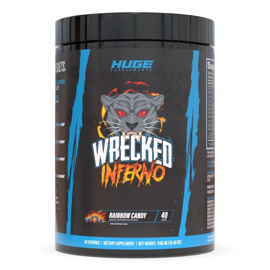 Wrecked Inferno - Thermogenic Pre Workout für Männer und Frauen, Erhöhen Sie Energie, Boost Thermogenesis & Metabolismus, Enhance Übung Leistung - Enthält L-Citrulline, L-Carnitin, Beta-Alanine & Mehr