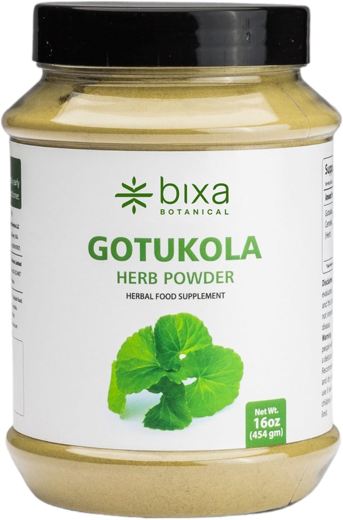 bixa BOTANICAL Gotu Kola (Centella Asiatica) | Ayurvedic Natural Herbal Supplement Pure Authentic Premium Qualität | Gesamtgesundheit verbessern (16 Unze (Pack von 1)