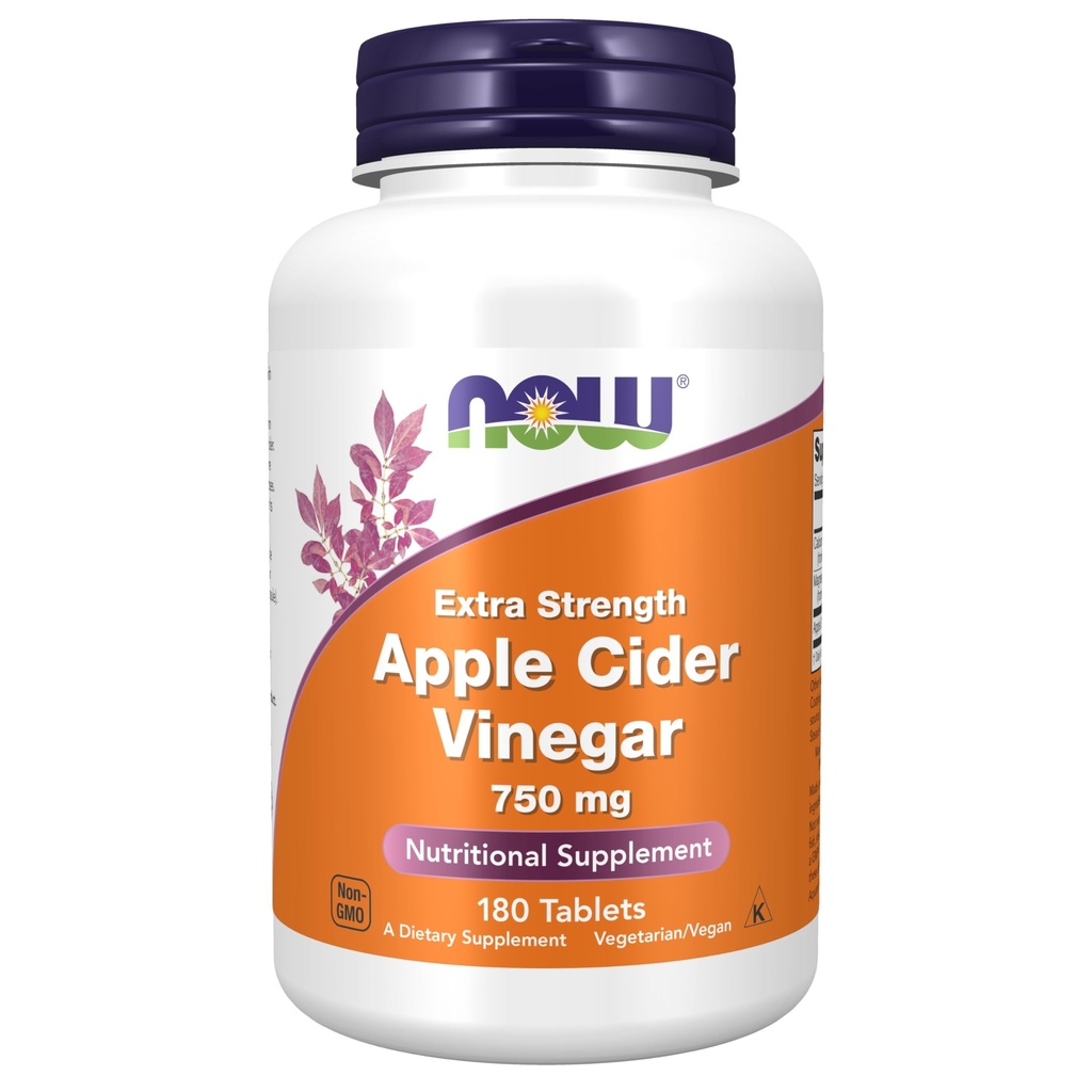 JETZT Nahrungsergänzungsmittel, Apfelessig 750 mg, aus Fermentation von Sweet Apple Cider, Extra Strength, 180 Tabletten