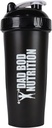 Papa Bod Nutrition Funny Protein Shaker Bottle 28 Unnce Wasser Cup (Black Lid)