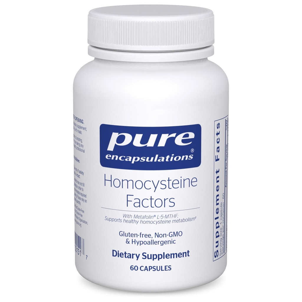 Pure Encapsulations Homocystein Factors | Ergänzung zur Unterstützung normaler Homocystein Levels und Herz-Kreislauf-Gesundheit* | 60 Kapseln