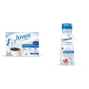 Juven Therapeutic Nutrition Drink Mix Powder for Wound Healing Support, Includes Collagen Protein, Unflavored, 30 Count & Ensure Pre-Surgery, Clear Carbohydrate Drink, Erdbeere, 10 Fl Oz (Pack von 4)