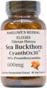 Barlowe's Kräuter Elixier Meer Buckthorn Extrakt | CyanthOX 30TM | 600mg pro Kapsel | Haut, Immune, & Digestive Unterstützung | 60 Vegan Kapseln | Glas Bottled