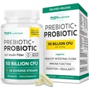 Präbiotika und Probiotika für Frauen und Männer | Prä- und Probiotika für Gut Gesundheit & Bloating Relief | Synbiotisch mit 20 Billion CFU Lactobacillus & Bifidobacterium | Shelf-Stable | Vegetarisch | 60 Ct.