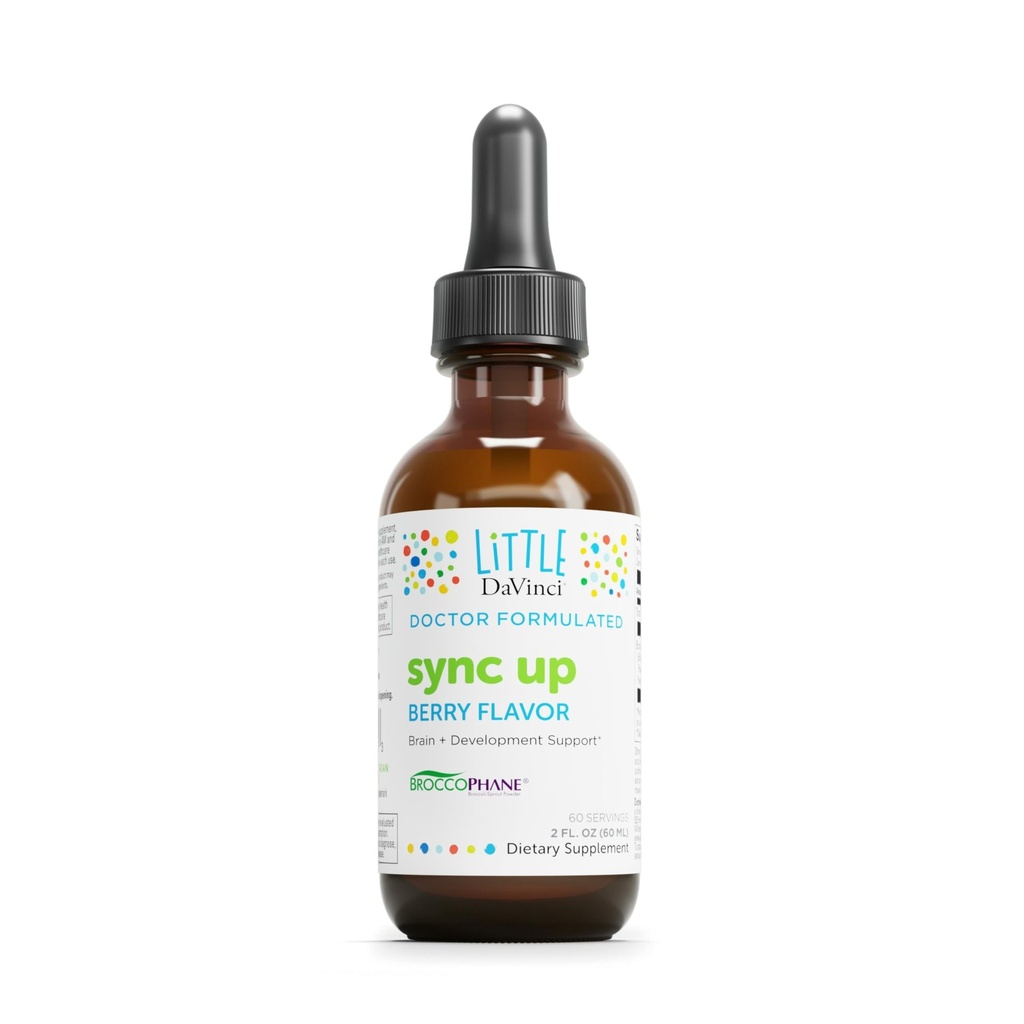 Little DaVinci Sync Up - unterstützt Gehirngesundheit, Immunsystem & Nervous System Funktion mit Sulphoraphane - Berry Flavor - 2 Fl Oz (60 Servings)