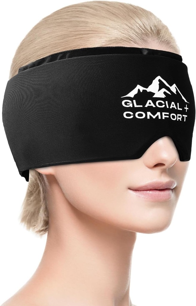 Glacial Comfort Migraine Relief Cap - Kalte Therapie und Kompression für Kopfschmerzen Relief, einstellbar & wiederverwendbar, freigebbar, Odorless, Non-Toxic, Komfortable Fit für alle Kopfgrößen, Muttertag Geschenkidee.